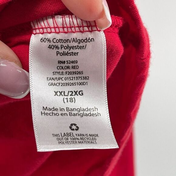 Holiday Time Girls Red Christmas Unicorn Snow Much Fun Long-Sleeved Tee XXL (18) - Picture 10 of 12